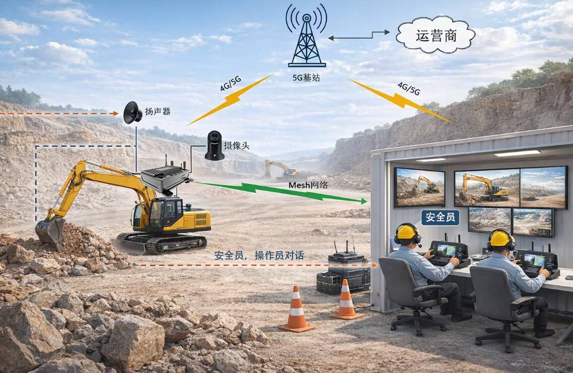 远程控制挖掘机应急抢险及工程作业解决方案